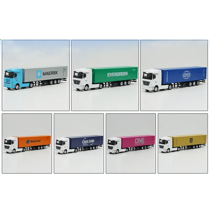 

1:87 Scale Diecast Alloy Benz Container Transport Truck Toys Cars Model Classics Adult Collection Souvenir Gifts Static Display