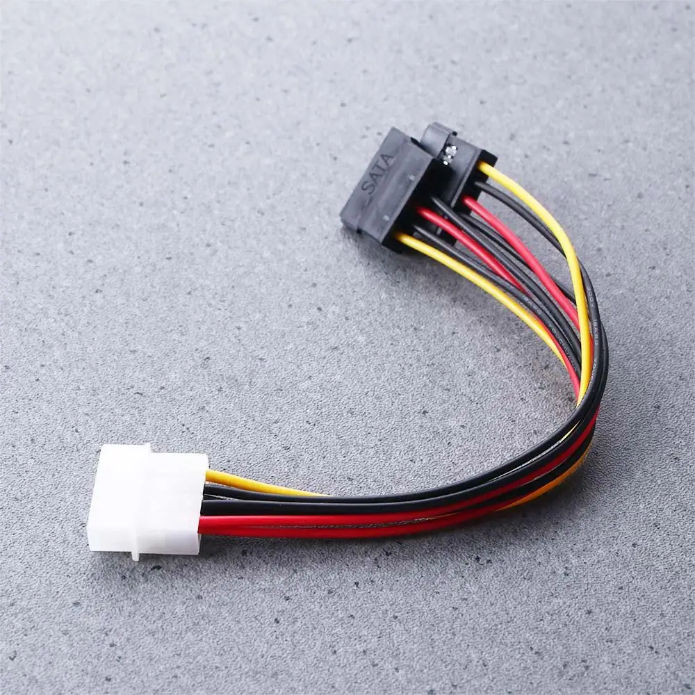 Connector Wire 4 Pin Molex IDE to 2 Serial ATA SATA Adapter Cable SATA Power Cable Hard Driver Power Cable Power Extension Cord