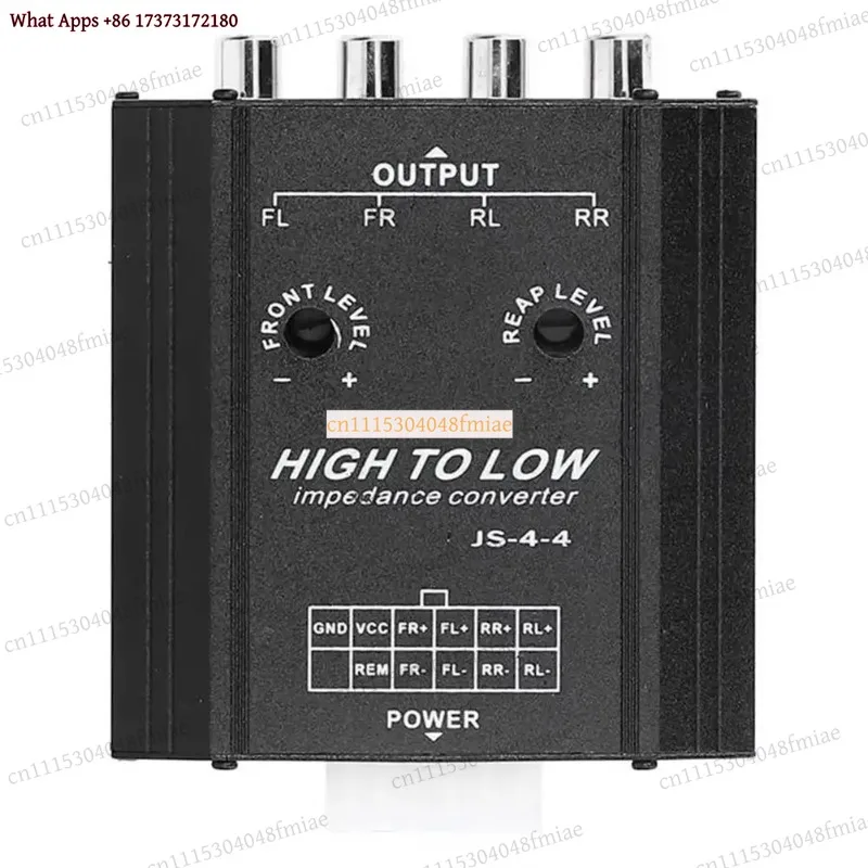 k3 4 Channel Car Audio High to Low Converter 12V RCA Line Output Adapter Speaker Level to Line Level Signal Filter Amplifier