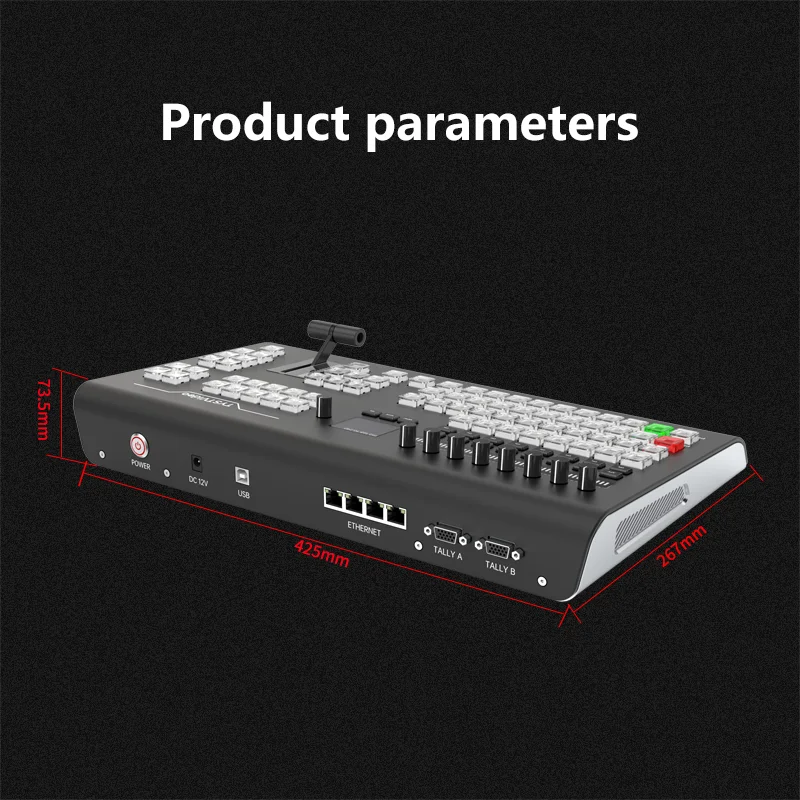 TYST TY-K1700HD przełącznik wideo obsługa sterowania BMD ATEM serii 1 M/E i VMIX, Panel sterowania sterownikiem stacji rozdzielczej