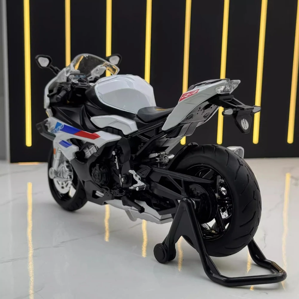 RRS1000 Motocicleta Modelo Brinquedo para Crianças, Escala 1:12, Metal Diecast, Pneu De Borracha, Suspensão, Roda Livre, Modelos De Motor, Presentes Para Meninos