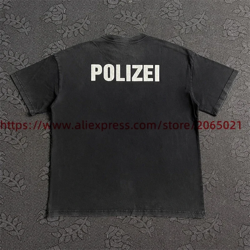 POLIZEI Kanye T Shirt Men Women 1:1 High Quality Summer Style Fashion T-shirt Tops Tee