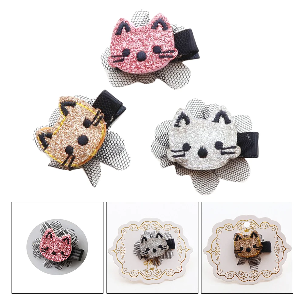 

6Pcs Cartoon Owl Hair Clips Baby Girls Toddler Glitter Hairpin Cute Cat Design Kids Hair Barrettes Girl Hairpin
