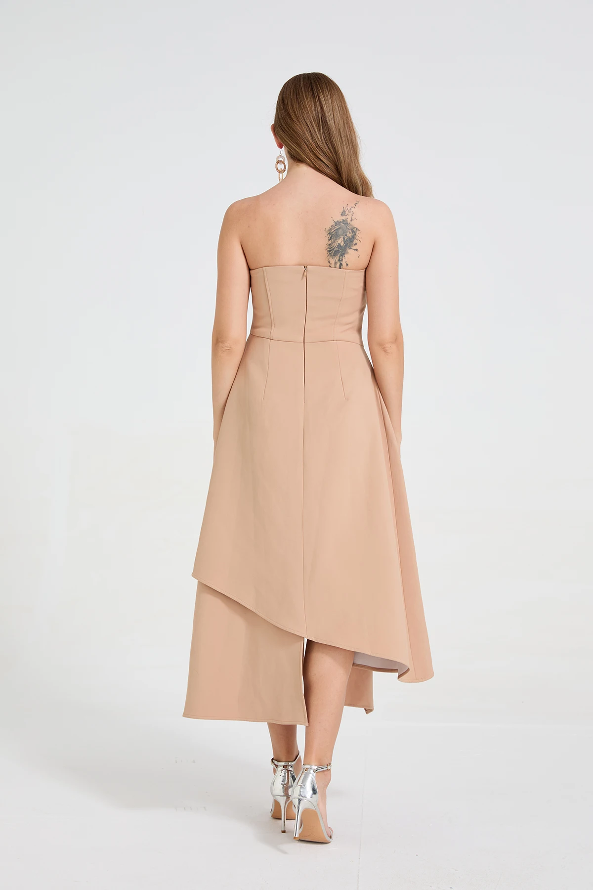 Verão outono high-end design sentido elegante vestido feminino assimétrico irregular em camadas bainha sexy vestido de noite francês chique