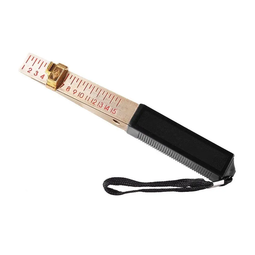 

House 1-15mm Engineer Cursor Measure Tool Wedge Shaped Detection Ruler Vernier Caliper Feeler Gauge