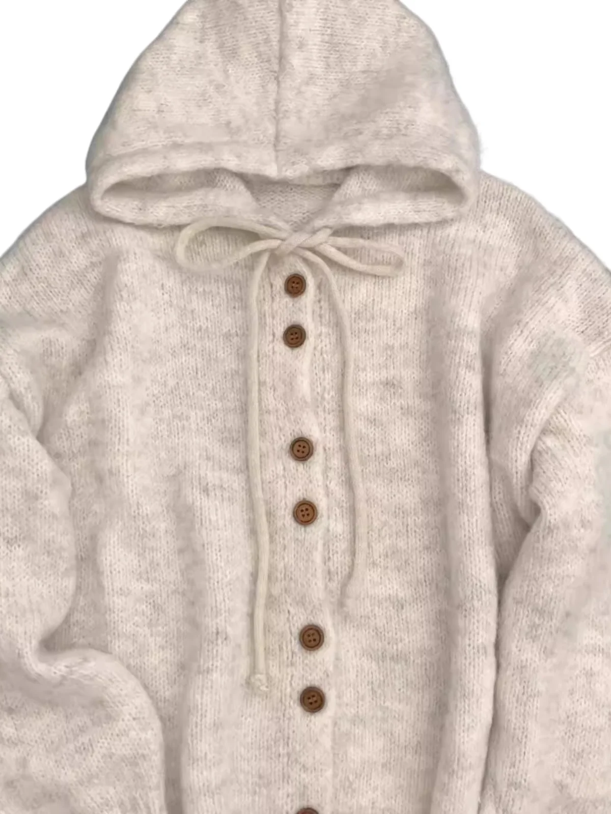 

Soft Glutinous Hooded Sweater Cardigan Women's Autumn Winter Thick Korean Style Loose Long Sleeve Top Lazy Style Casual