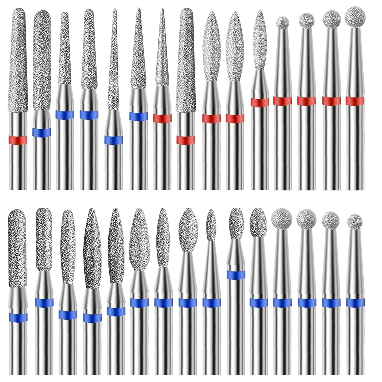 

30Pcs Diamond Nail Drill Bits, Professional Safety Cuticle Tool for Electric Manicure & Pedicure