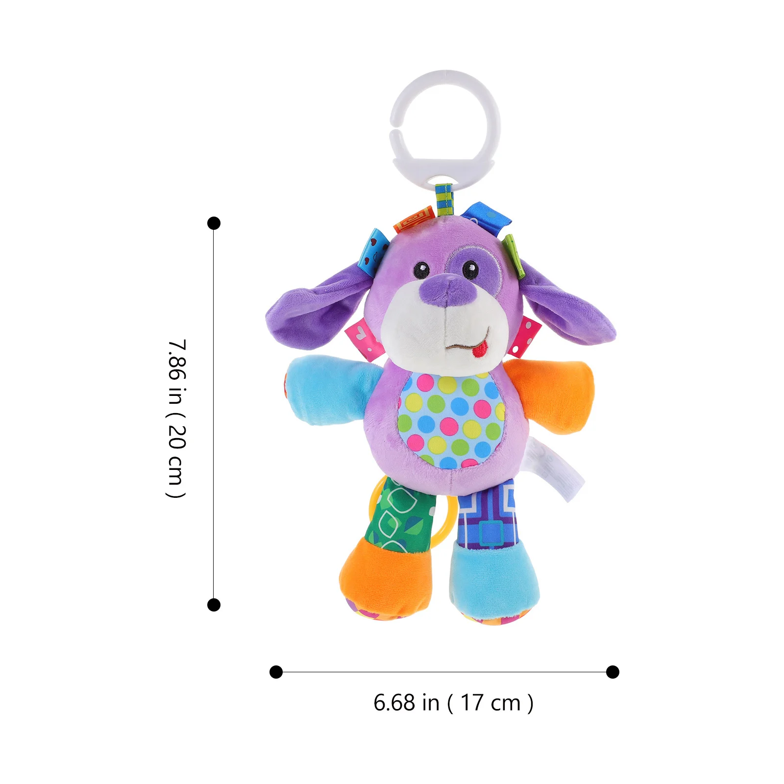 Cão ring-down pacificar berço do bebê educacional infantil recém-nascido desenvolvimento da primeira infância interativo sensorial agarrando sino chocalho