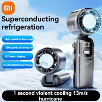Xiaomi Hanging Ice Pack Handheld High-speed Fan Folding 100 Speed Infinitely Adjustable Fan Portable For Outdoor Neck