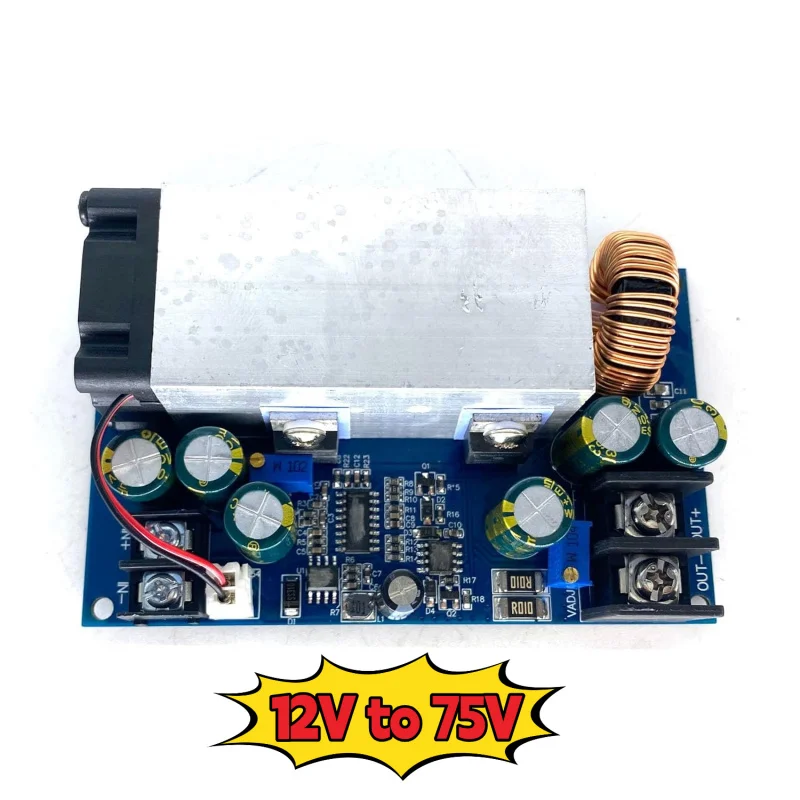

600W 25A DC-DC Step-Down Adjustable Power Module, High-Efficiency Buck Converter 12V-75V to 2.5V-60V