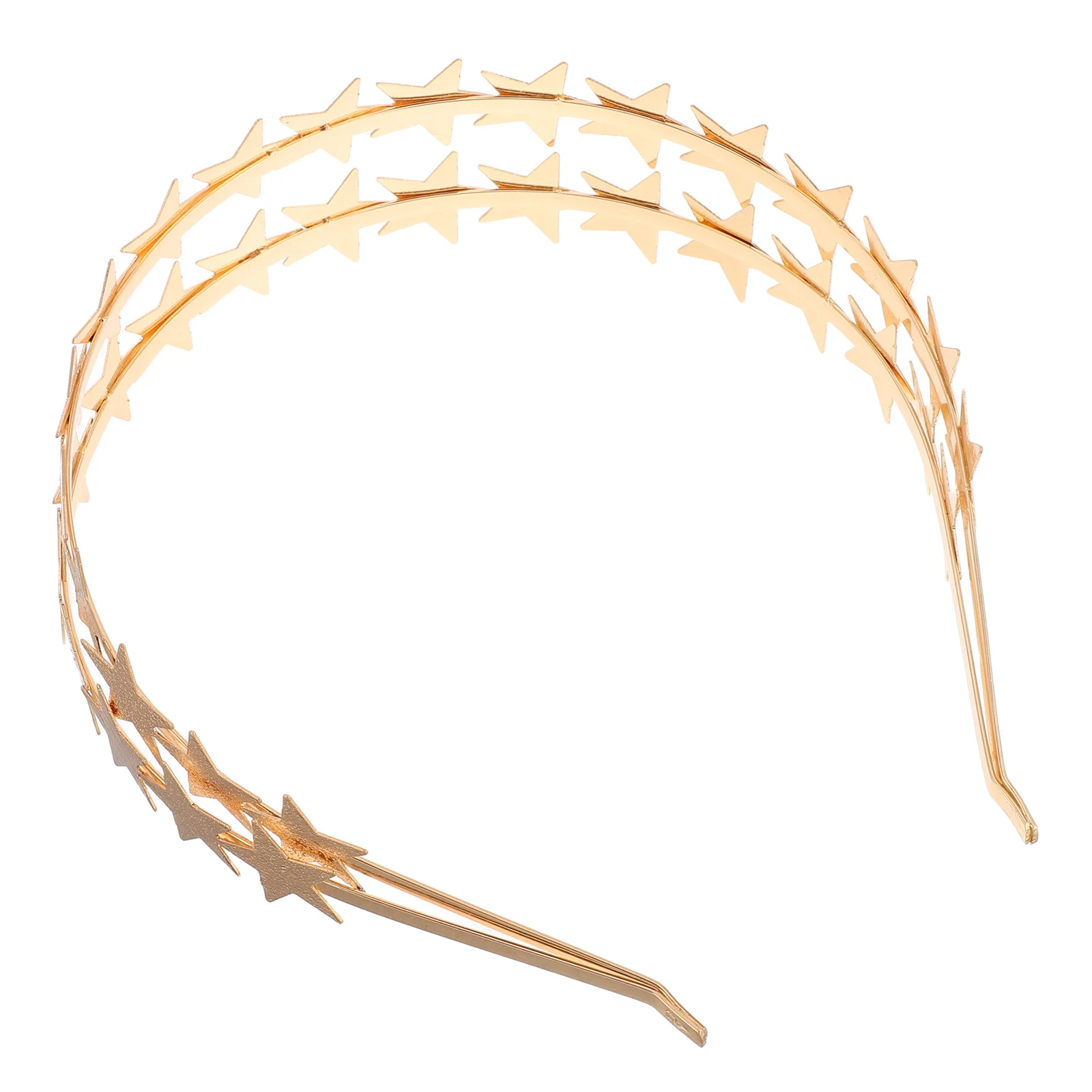 

Pentagram Headb s Girls New Year Party Golden Tiara Shiny Embellishments Comfortable Hair Accessory Birthday Star