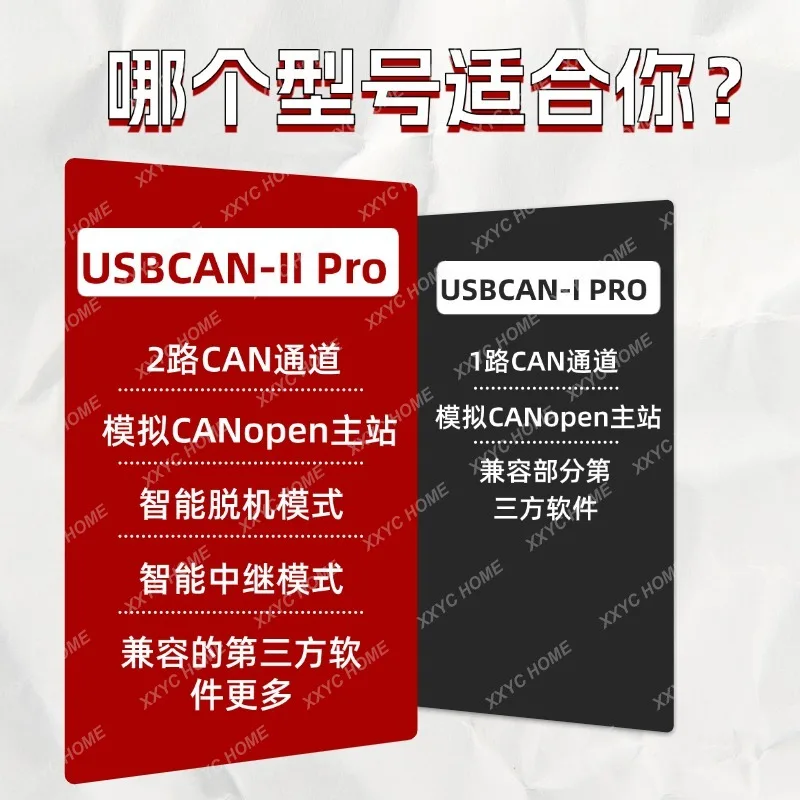 USB CAN Bus Analyzer USB to CAN Debug Card Compatible with Industrial Communication Protocol J1939