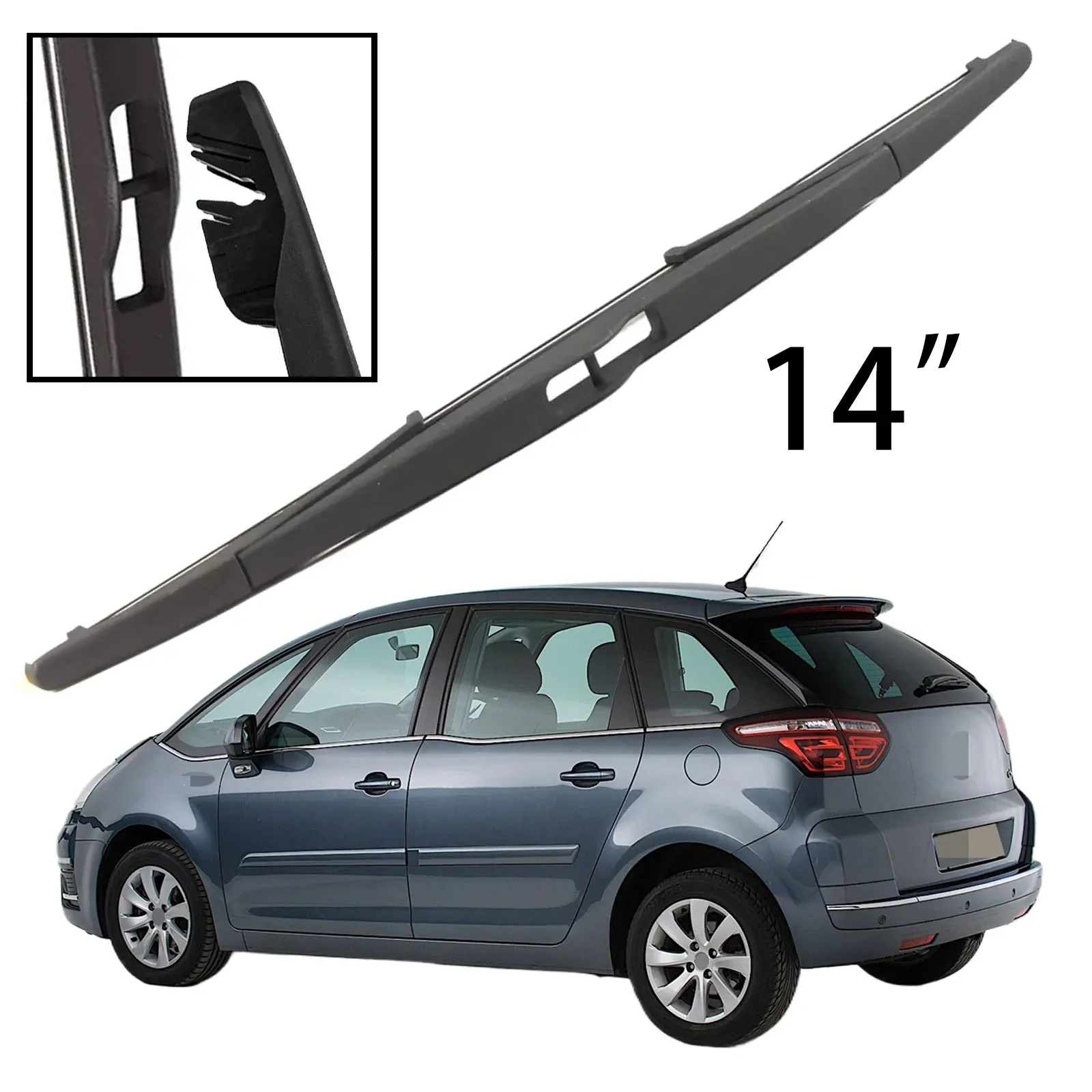 14 "Heckscheibe Scheibenwaschanlage Wischerblatt Für Citroen C4 Picasso Grand Picasso MK1 2006-2013 Auto Zubehör Zubehör