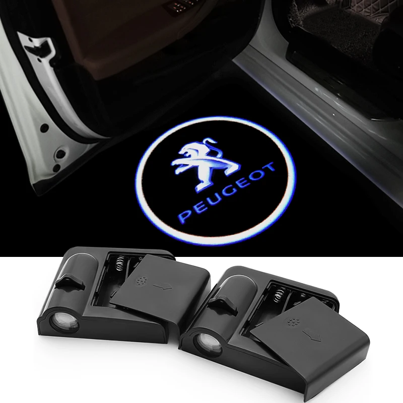 Led HD Car Door Welcome Light Logo Laser Car Door Projector Lamps For Peugeot 3008 508 408 206 CRZ 1008 4008 5008 GT Accessories