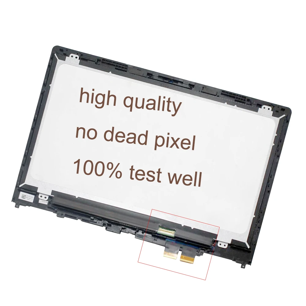 AAA + FHD 14 "สําหรับ Lenovo โยคะ 510 14 โยคะ 510-14 โยคะ 510-14ISK จอแสดงผล LCD Touch Screen Digitizer Assembly กรอบโยคะ 510 14ISK