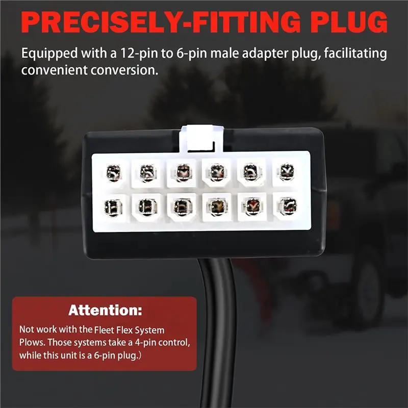 Handheld Controller For Snowplow- For Western 56462, Fisher 9400, SAM 1306902,Straight Blade Plows 6 Pin Plug Switch