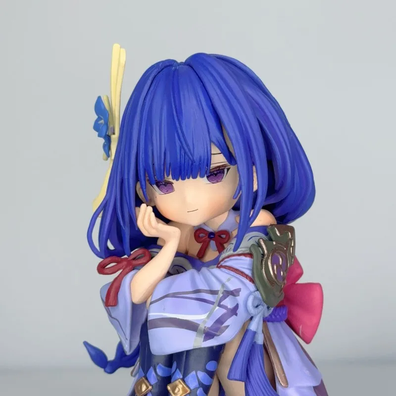 CR Q Versie Raiden Shogun GK Figuur Genshin Impact Anime Chibi Beeldje Auto Bureau Ornament Collectible Cadeau Voor Anime Game Fans