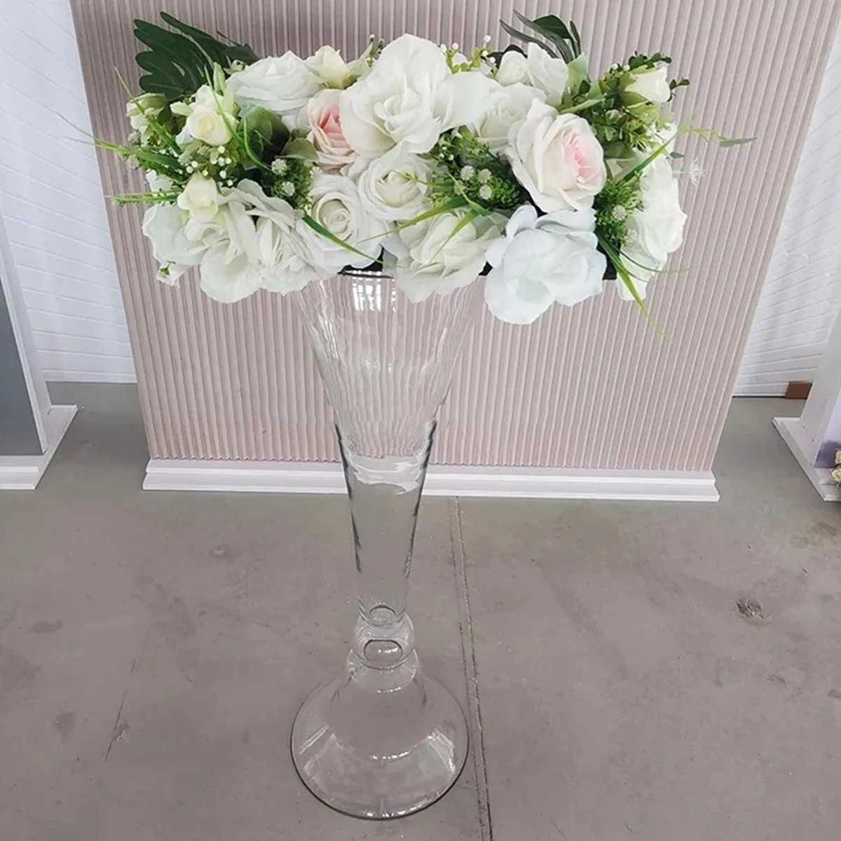 4pcs)New Style Clear Display Stand Wedding Table Centerpiece glass Flower Stands For Wedding Supplies