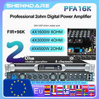 ShennDare PFA16K Professional 4X3500W 2OHM Digital Power Amplifier with DSP 96kzh FIR Sound Amplifier 4x1600W 8OHM Subwoofer AMP