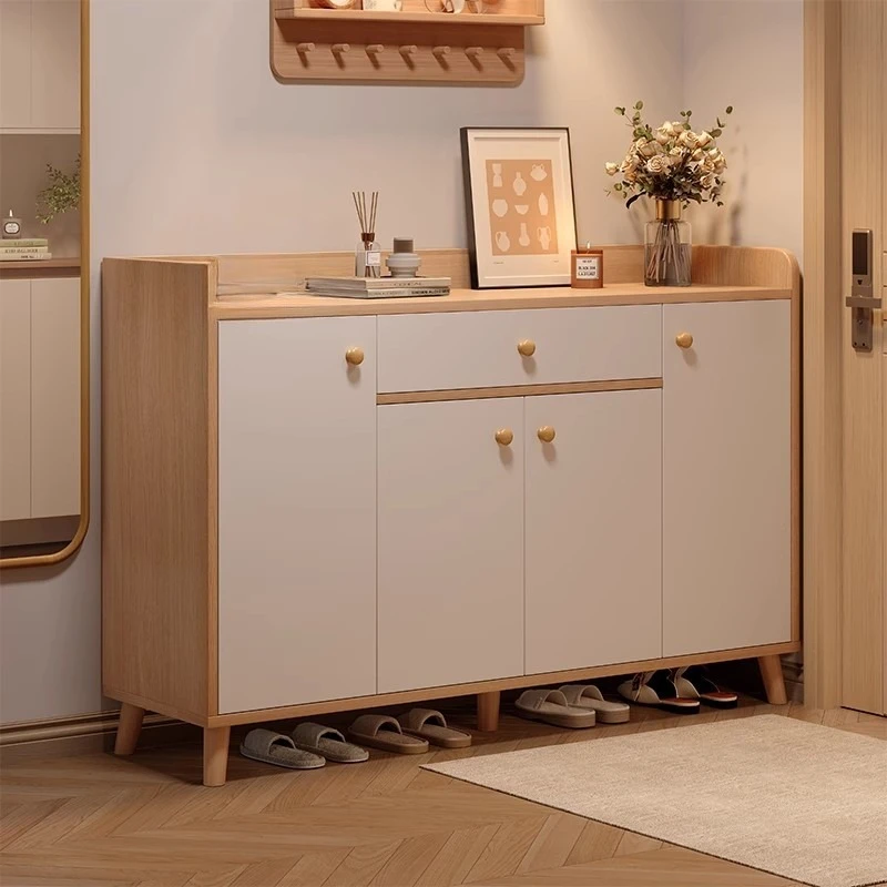 

Home entrance new entrance storage cabinet integrated against the wall shoe rack