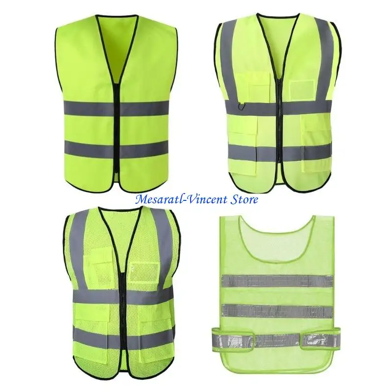 A70F High Visibility Reflective Vest Be Seen Be Safe Yellow Vest for Car Women & Men