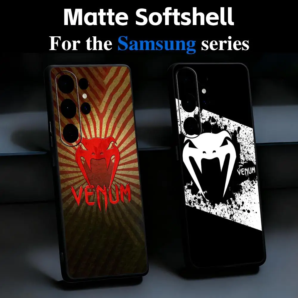 Fashion Cool V-VenumES Phone Case For Samsung Galaxy S26 S25 S24 S23 S22 S21 Plus Ultra Fold A Soft Black