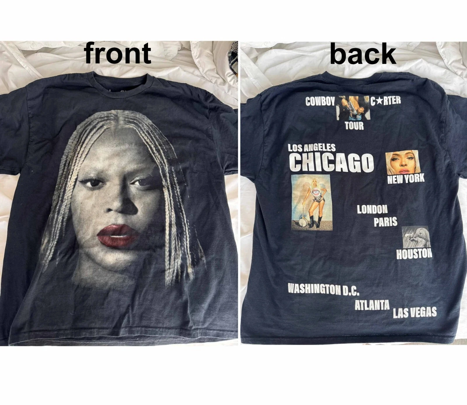 

Beyonce Cowboy Carter Chicago Exclusive Tour Reprint T-Shirt Reprint T-Shirt Graphic Short Sleeve Shirt Unisex Men Women Summer