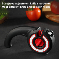 1Pieces New Knife Sharpening Problem Easily Break 6-in-1 Multi-function Sharpeners Different Abrasives Outdoor Tableware