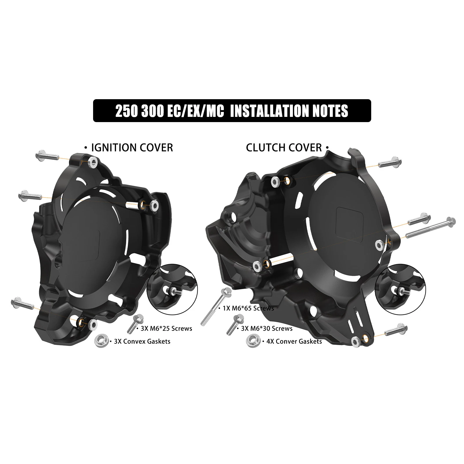 (EU-Lager) Für KTM EXC 300 2024-2026 Motor-Kupplungsdeckel Zündungsschutz für KTM EXC 250 Husqvarna TE300 GasGas EC300 – Detail 2