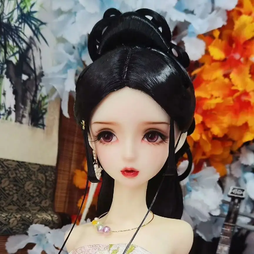 1/4 1/3スケールBJDドールウィッグ 中国古代衣装 漢服 ヴィンテージロングヘア フェアリーウィッグ MSD SD13ガール用 SSDFアクセサリー A2086