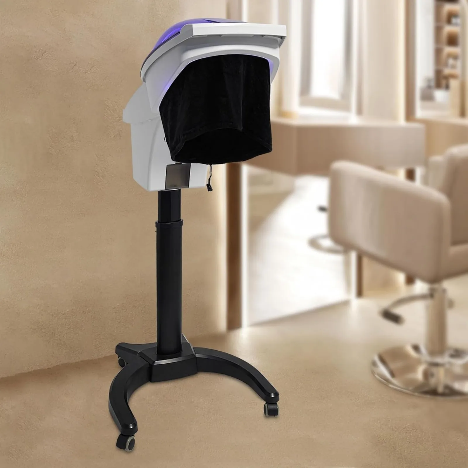 

Standing Hair Steamer with 7 Light, Professional Deep Conditioning Hairing Steamer, 700W Hooded Floor Household Hair Care Machin
