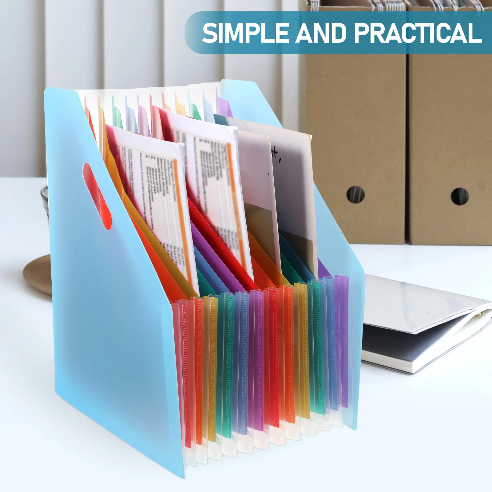 

Папка-органайзер большой емкости для чеков, наличных, квитанций, расширяемая, настольная