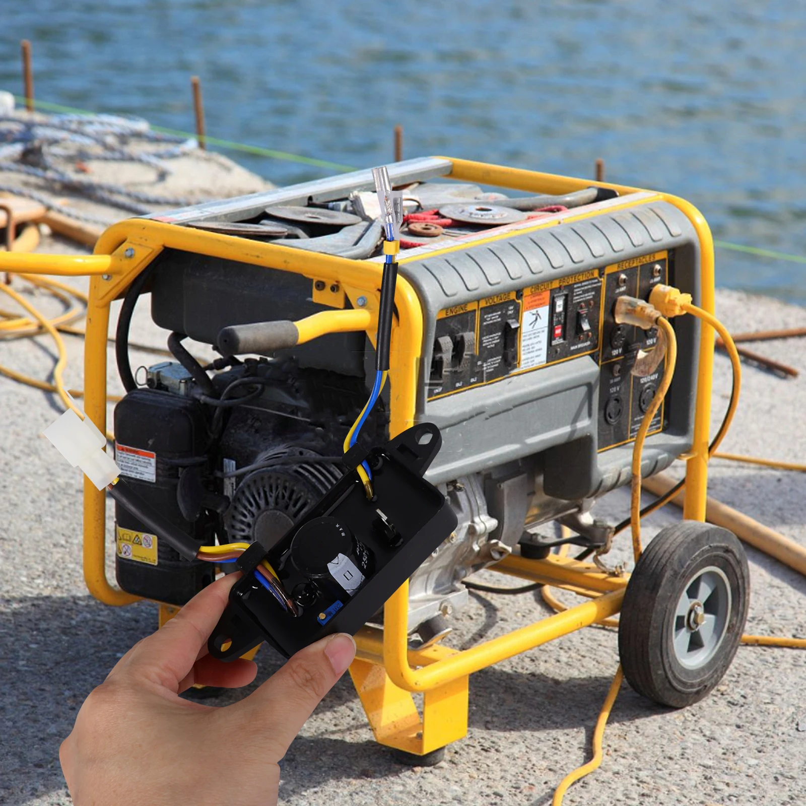 

Generator Voltage Regulator 2-3Kw Heavy Duty Reliable Voltage Control for DIY Installation Generator Regulator Rectifier