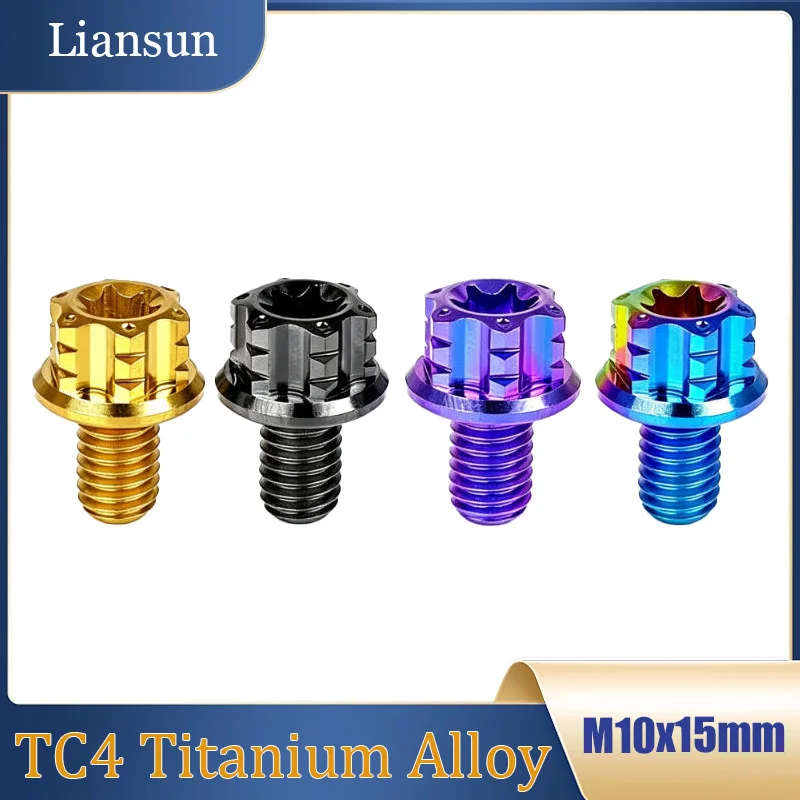 Titanium Alloy Bolts Motorcycle Rearview Mirror Hole Plug Bolts M10x15 Reflector Decorative Plug P1.25mm Motorcycle Accessories