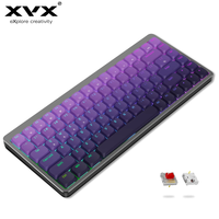 XVX L75 Wireless Low Profile Mechanical Keyboard Fashion Purple Keyboard Low-Latency Wireless Gaming Keyboard