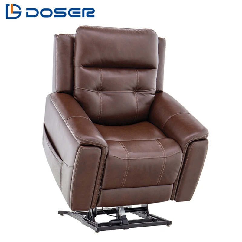 DOSER Modern Tri-motor Leather Recliner Sofa Single Seat Electric Power Lift Extendable Massage Eco-Friendly Elderly view 5
