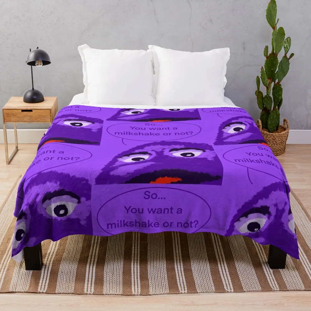 

Order Up - Grimace Throw Blanket Luxury Brand Blanket Fluffy Soft Blankets For Sofa Thin Luxury Throw Blanket