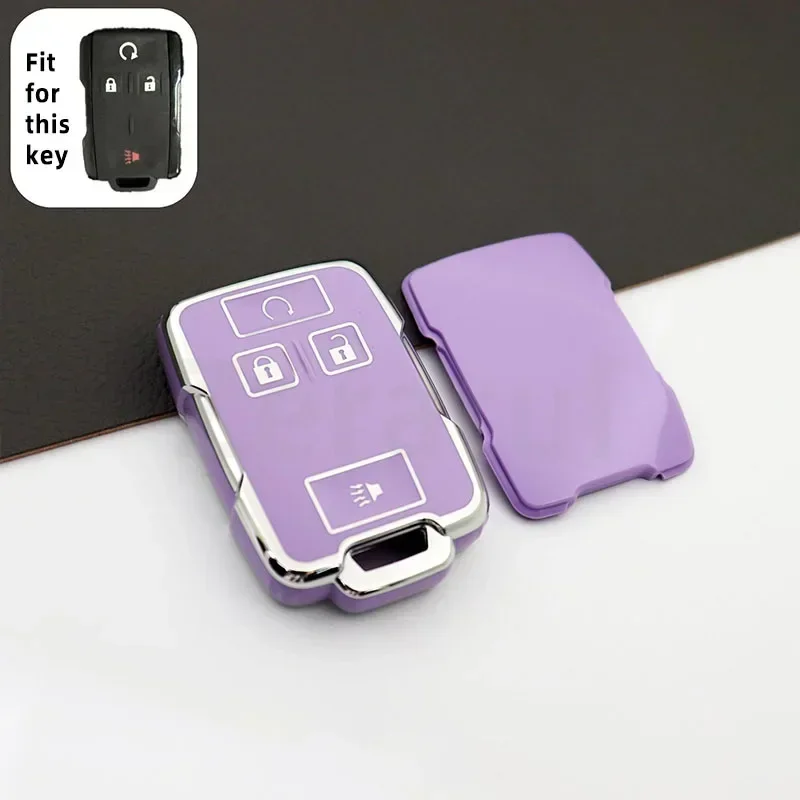 TPU 자동차 키 케이스 커버 쉘 포브 거치대 보호대, 쉐보레 콜로라도 LT 실베라도 GMC 캐년 슬 시에라 3500HD 2016 -2018