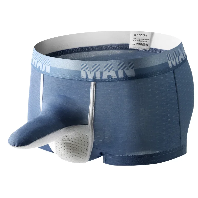 

Soft Boxers Ice Silky Sexy Solid Nylon Elephant Nose Underwear Breathable Men Underpants Cuecas Boxershorts Trunks