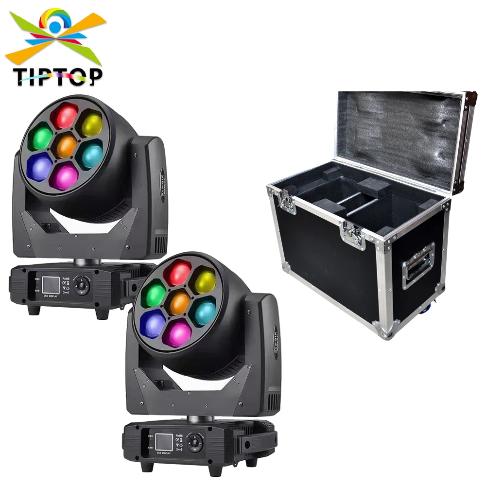 

Universal Pro DJ Turntable Flight/Road Case 2IN1 Pack China 7x140W Zoom Led Moving Head Light RGBW Wash Stage Night Club Light