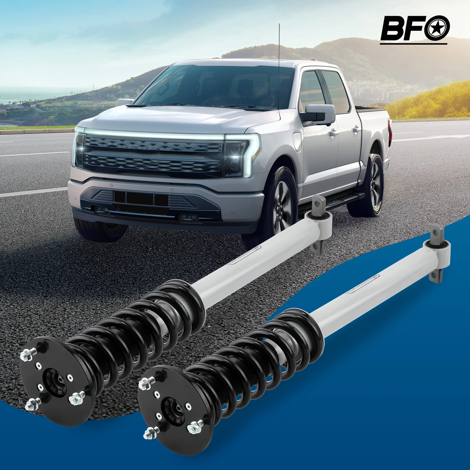 

Передние ударные стойки в сборе для Ford F-150 4WD 2014-2023 поднятые 6 дюймов