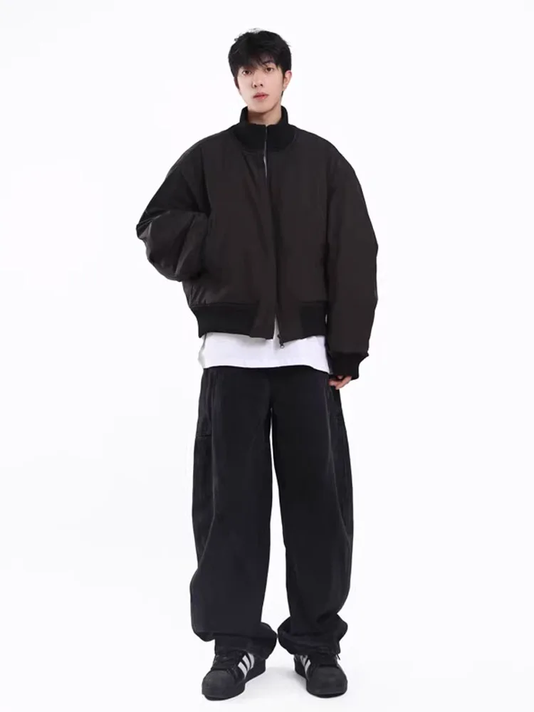 

Cleanfit American High Street Pilot Jaet Men's Autumn Winter ort Cotton Bomber Jaet Loose Fit Warmth Outerwear