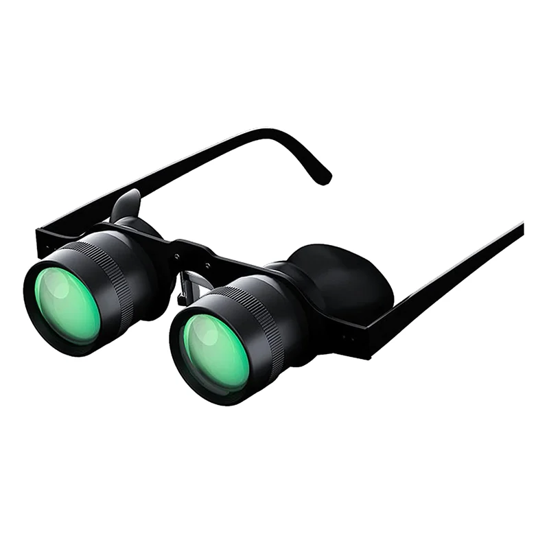 Fishing Binoculars Glasses Portable Hands Free Binoculars Telescope 10X Zoom Glasses for Outdoor Fishing Bird Watching