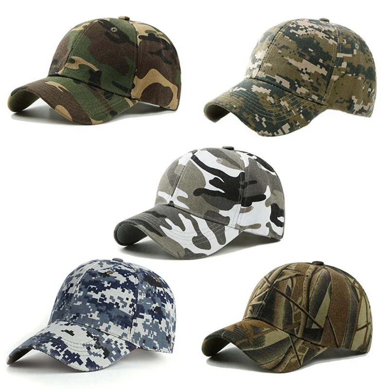 2024 Camo Baseball Caps Breathable Cotton Visors Cap Jungle Leaves Camouflage Snapback Hat for Hiking Hunting Cycling Casquette