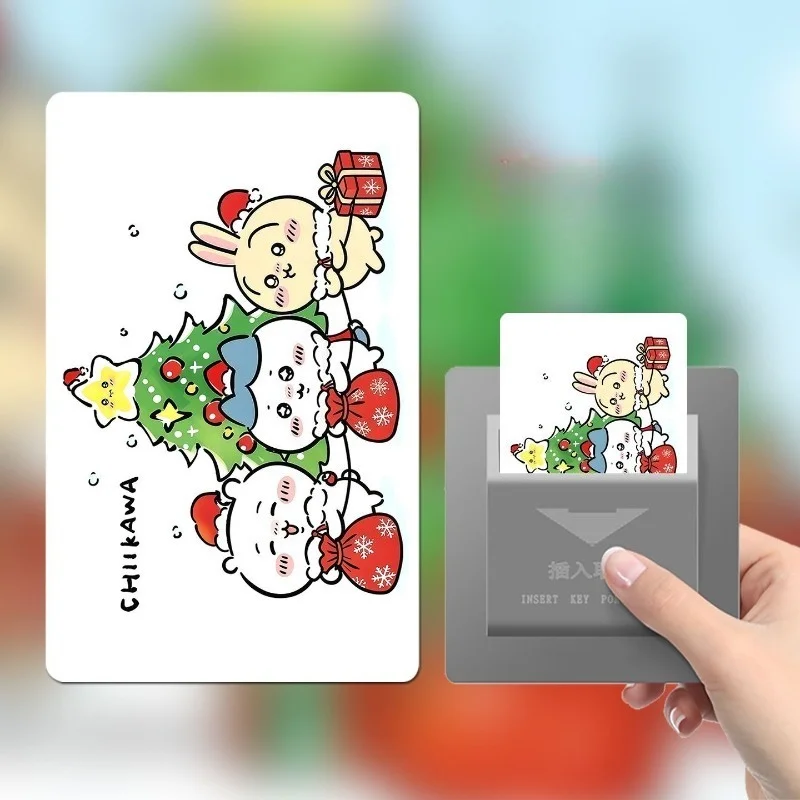 Chiikawa Hachiware Usagi Kawaii Anime Cartoon Hotel Electricity Card Hotel Plug-in Card Induction Room Card Cartoon Practical