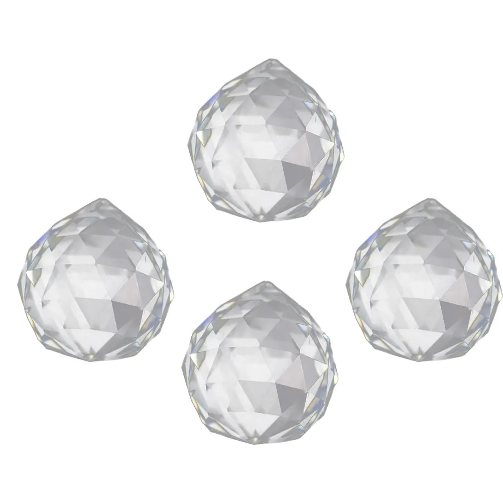 

4 Pcs Crystal Lamp Pendant Decoration Hanging Car Ornament Interior Decorate Decorations