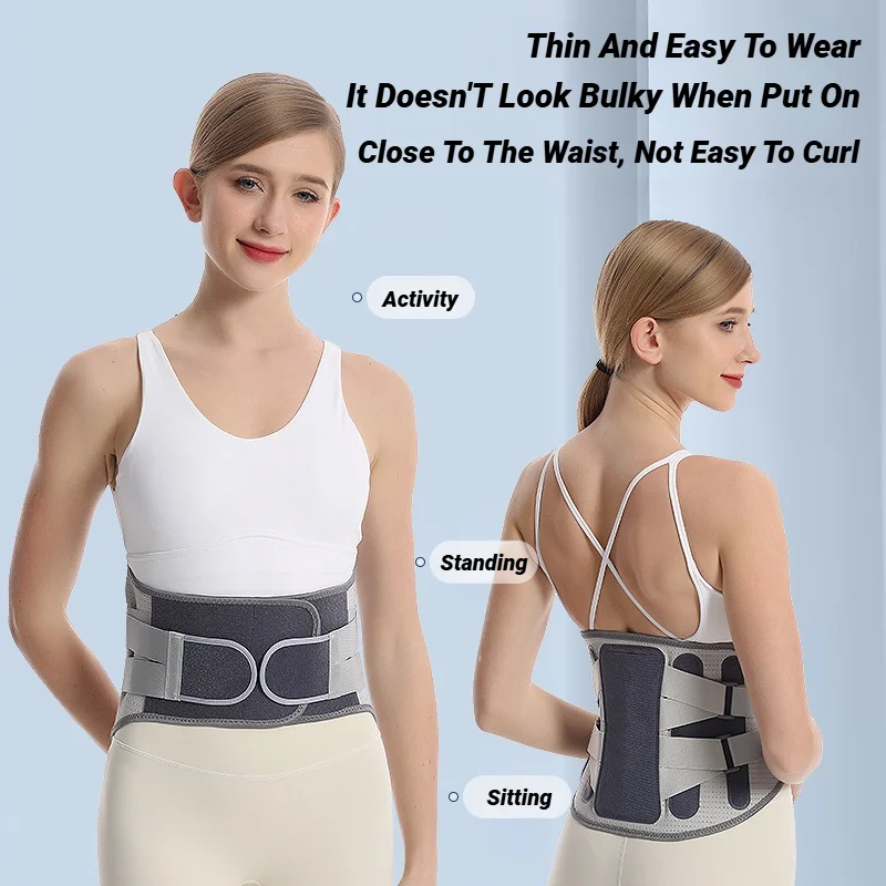 Back Brace Support Belt For Lower Pain Relief Adjustable Men Women Waist Lumbar Sciatica Scoliosis Herniated Disc Corset Posture image 4