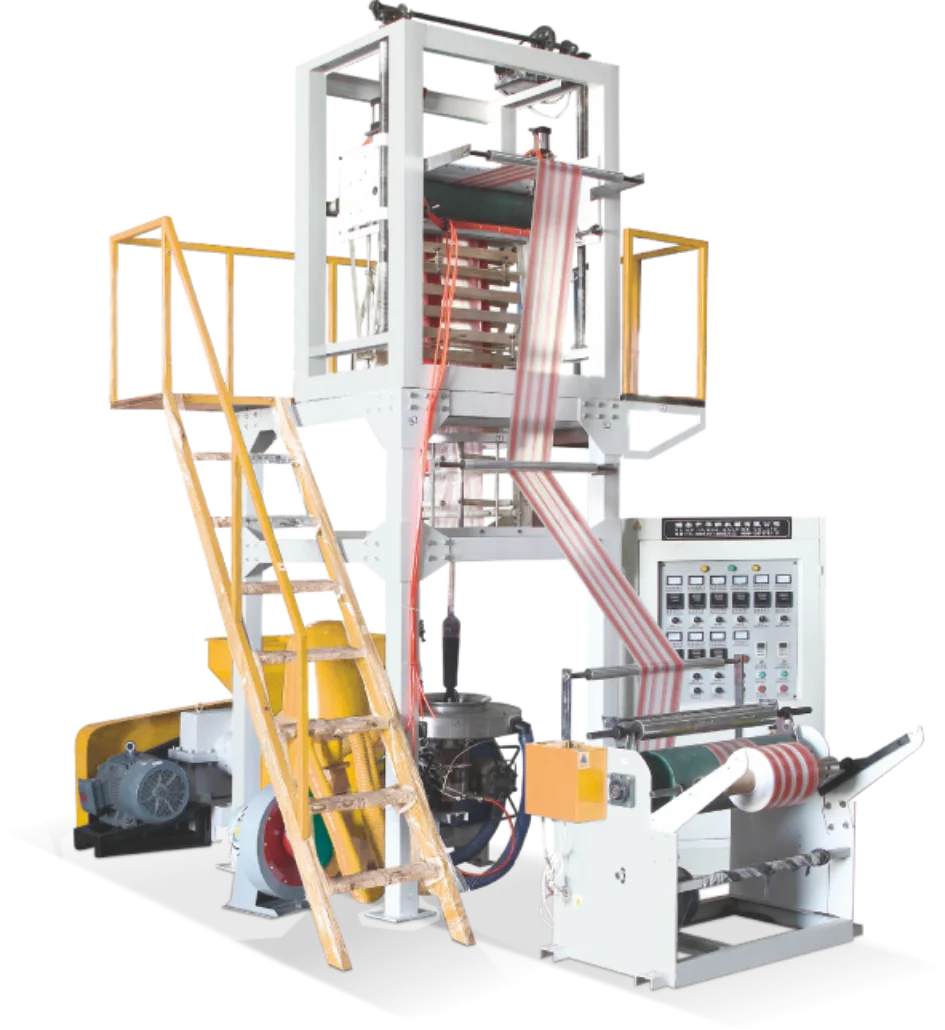 SJ45*2 Three-Layer HDPE/PP Double-Colour Stripe Film Blowing Machine Two-Color Extruder For Blown Film Production Line