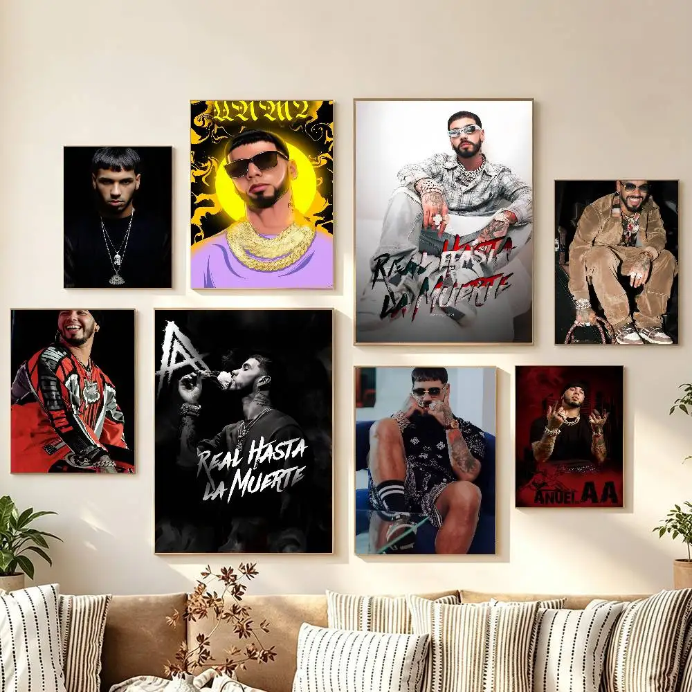 Hip Ho-p Rapper- A-nuel A-a- Home Decoration Painting, Poster Wall Art Wall, Art Decoration Self-adhesive