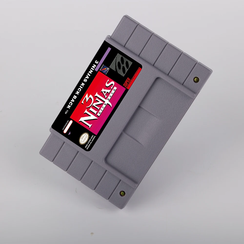 3 Ninjas Kick Back 16 Bit Action Game Card for USA NTSC EUR PAL Version SNES Video Game Console